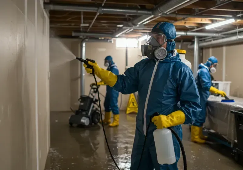 Basement Sanitization and Antimicrobial Treatment process in Penn Estates, PA